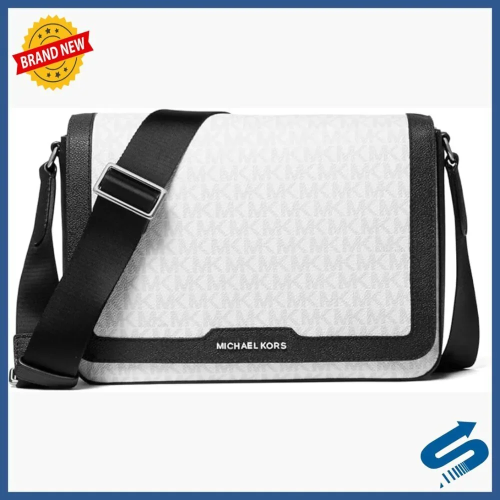 Men's Crossbody Bag with Laptop Compartment, Adjustable Strap, Multiple Pockets